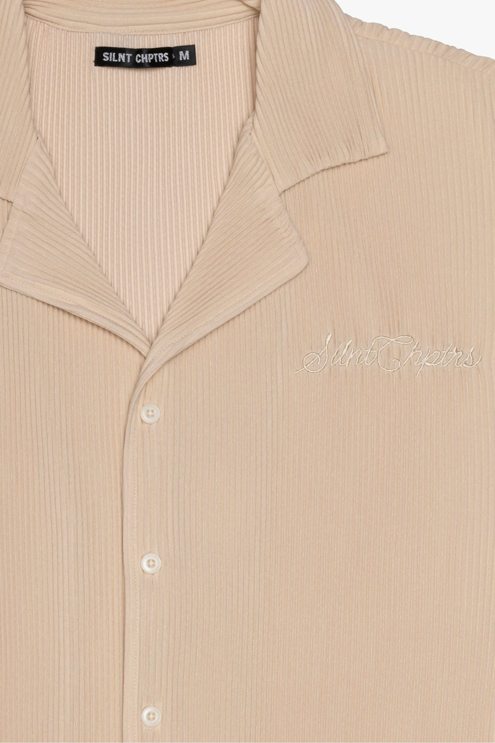 Silnt Chptrs Ribbed Shirt - Boxy Fit Cream - Image 5
