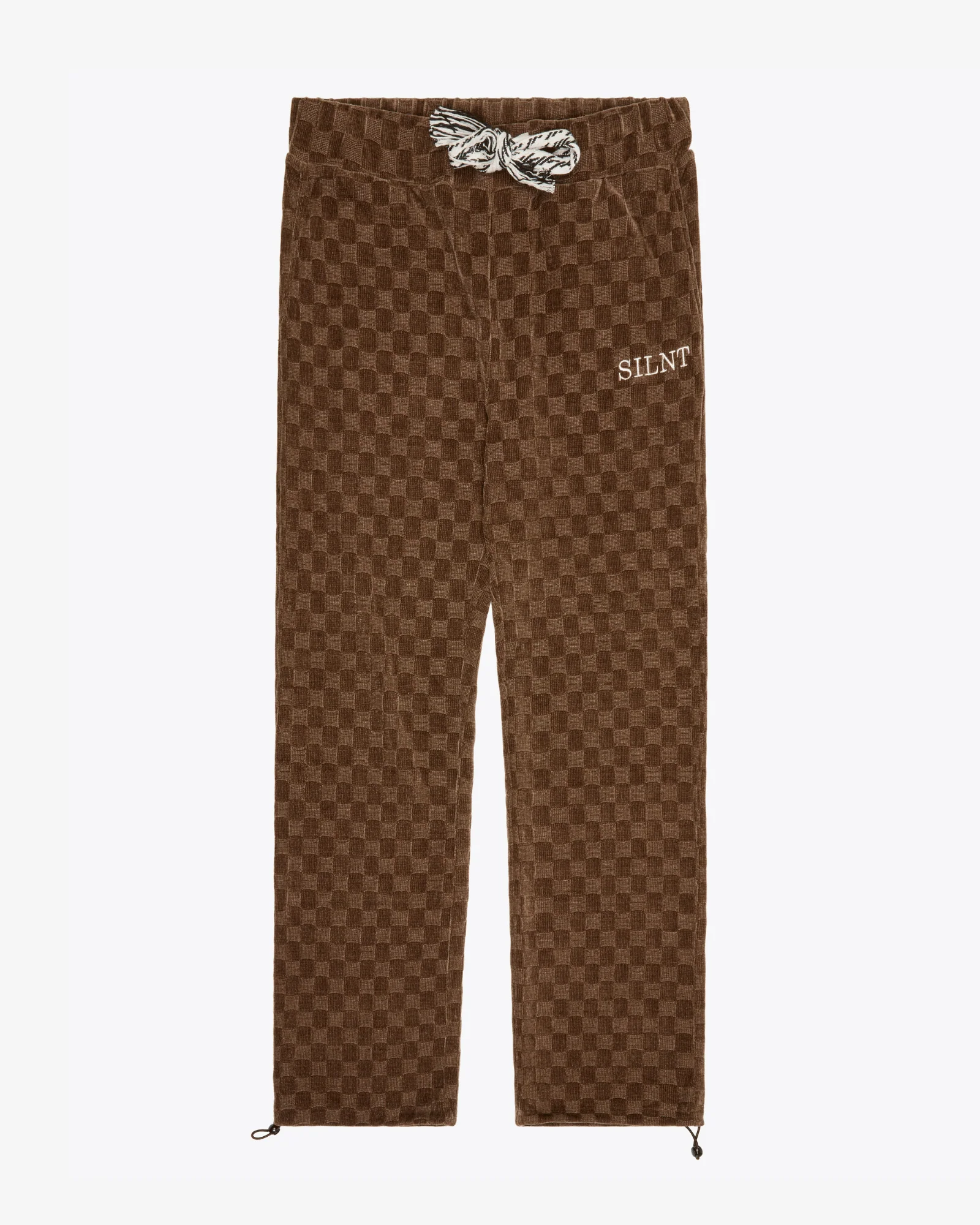 Silnt Chptrs Checkmate Jogger Pants Brown - Image 2