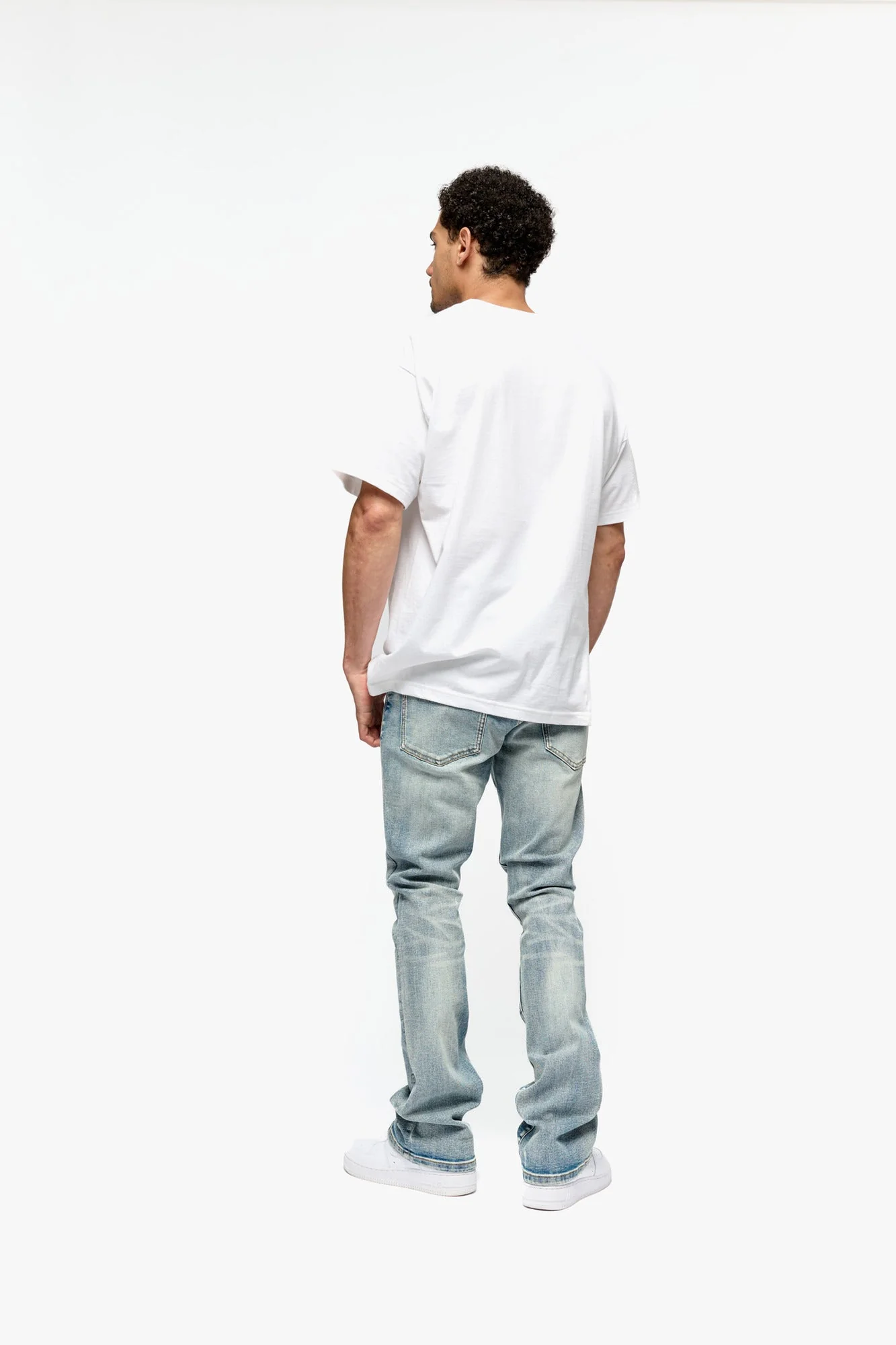 Silnt Chptrs Stacked Jeans - Stacked Med Blue Wash - Image 7