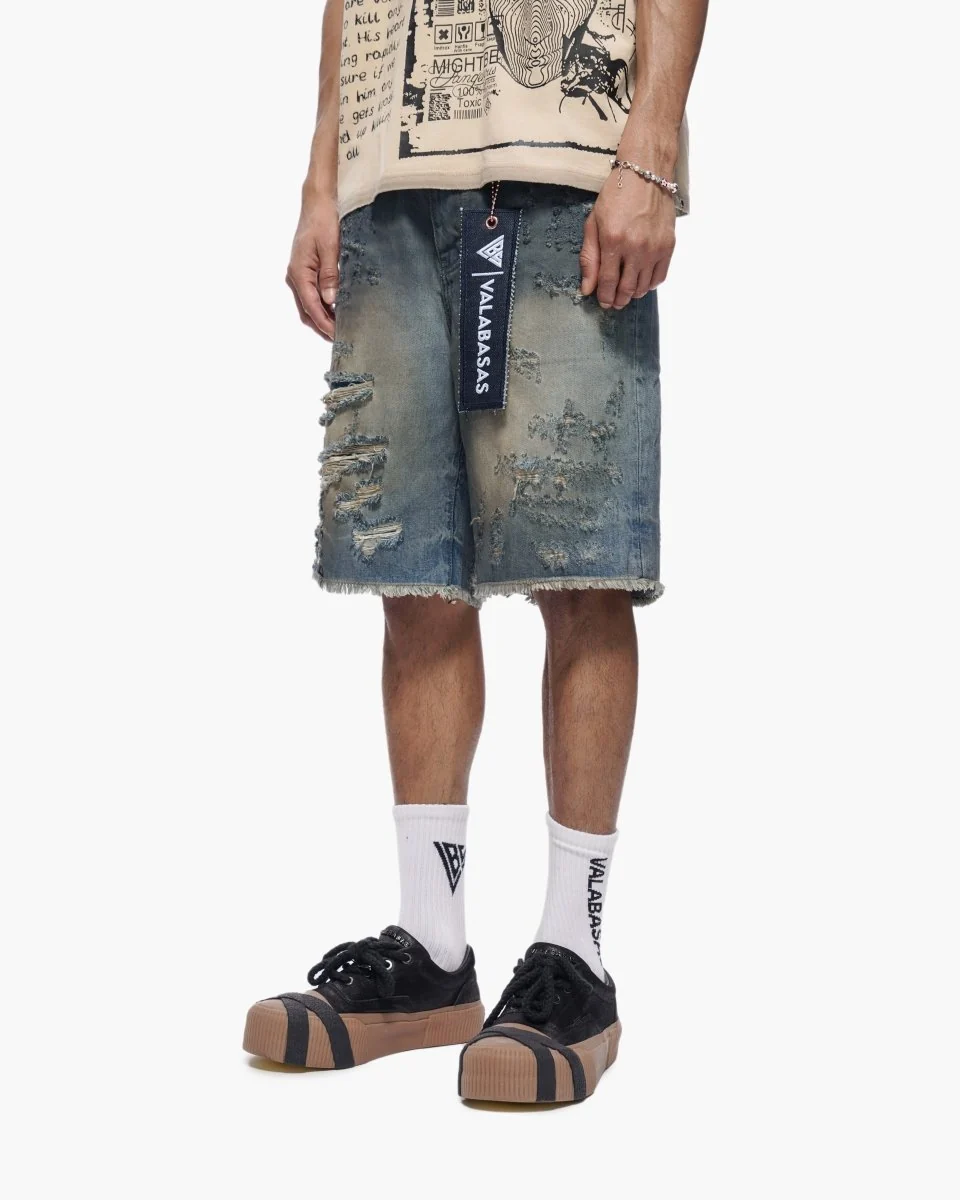 Valabasas Frayed Shorts - Dirty Wash - Image 5