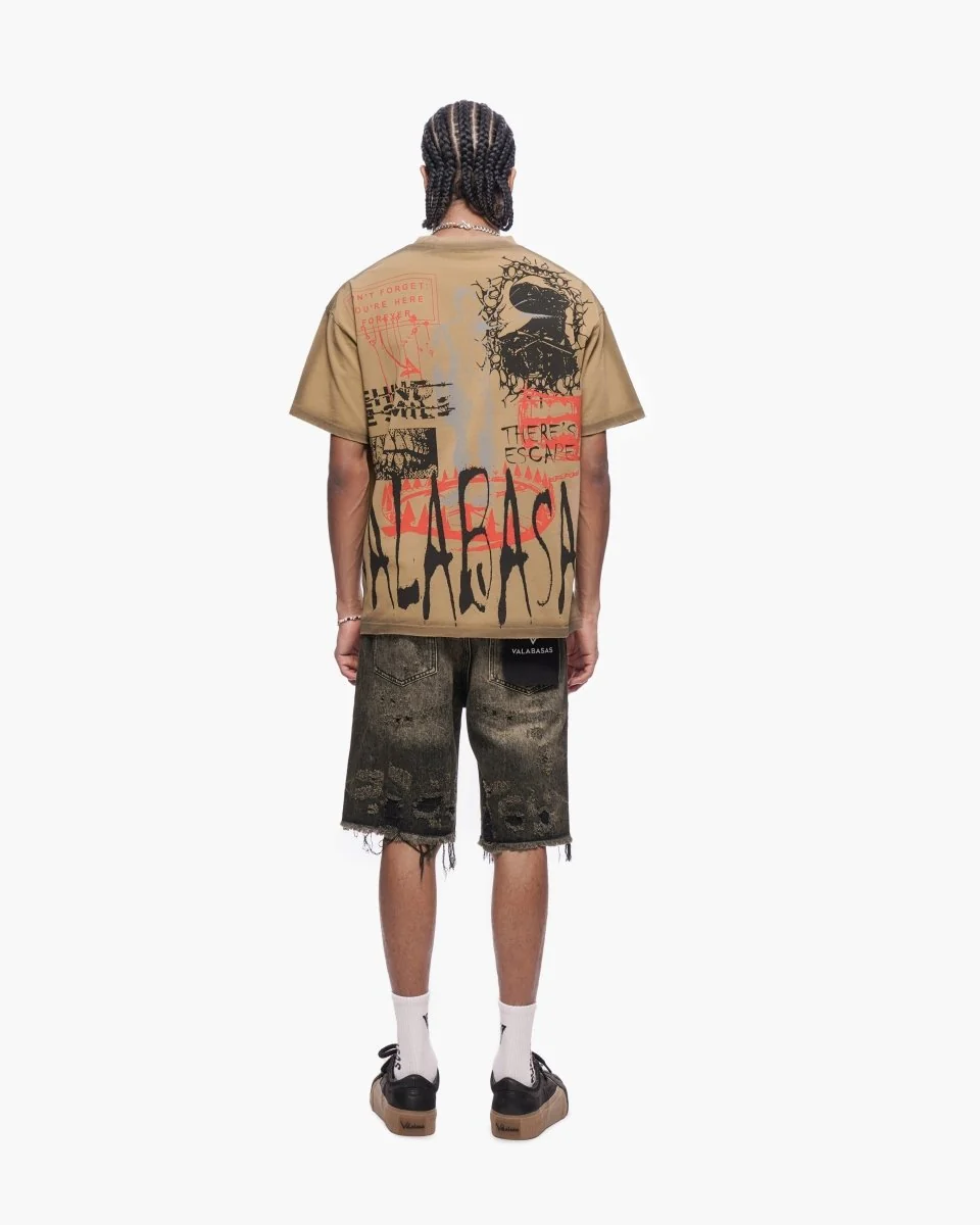Valabasas Distressed Shorts - Frayed Hem Grey Washed - Image 8