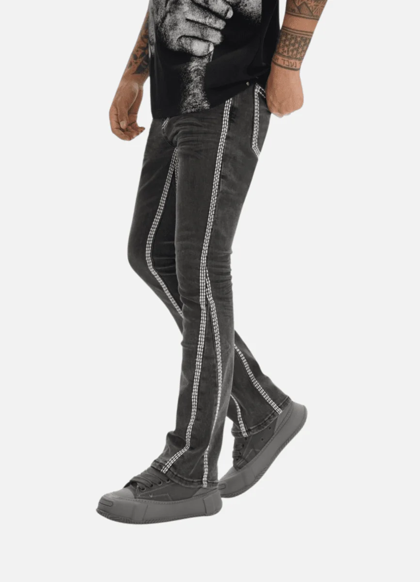 Valabasas Cody Stacked Men's Skinny Jeans Grey Washed - Image 3