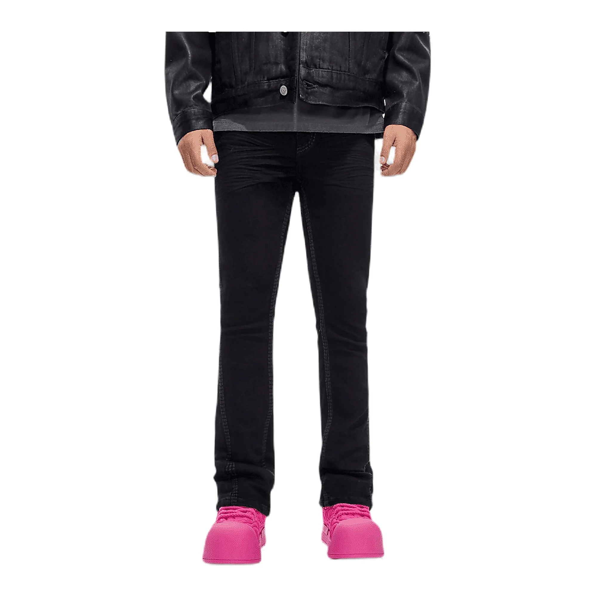 Valabasas Cody Stacked Men's Skinny Jeans Jet Black