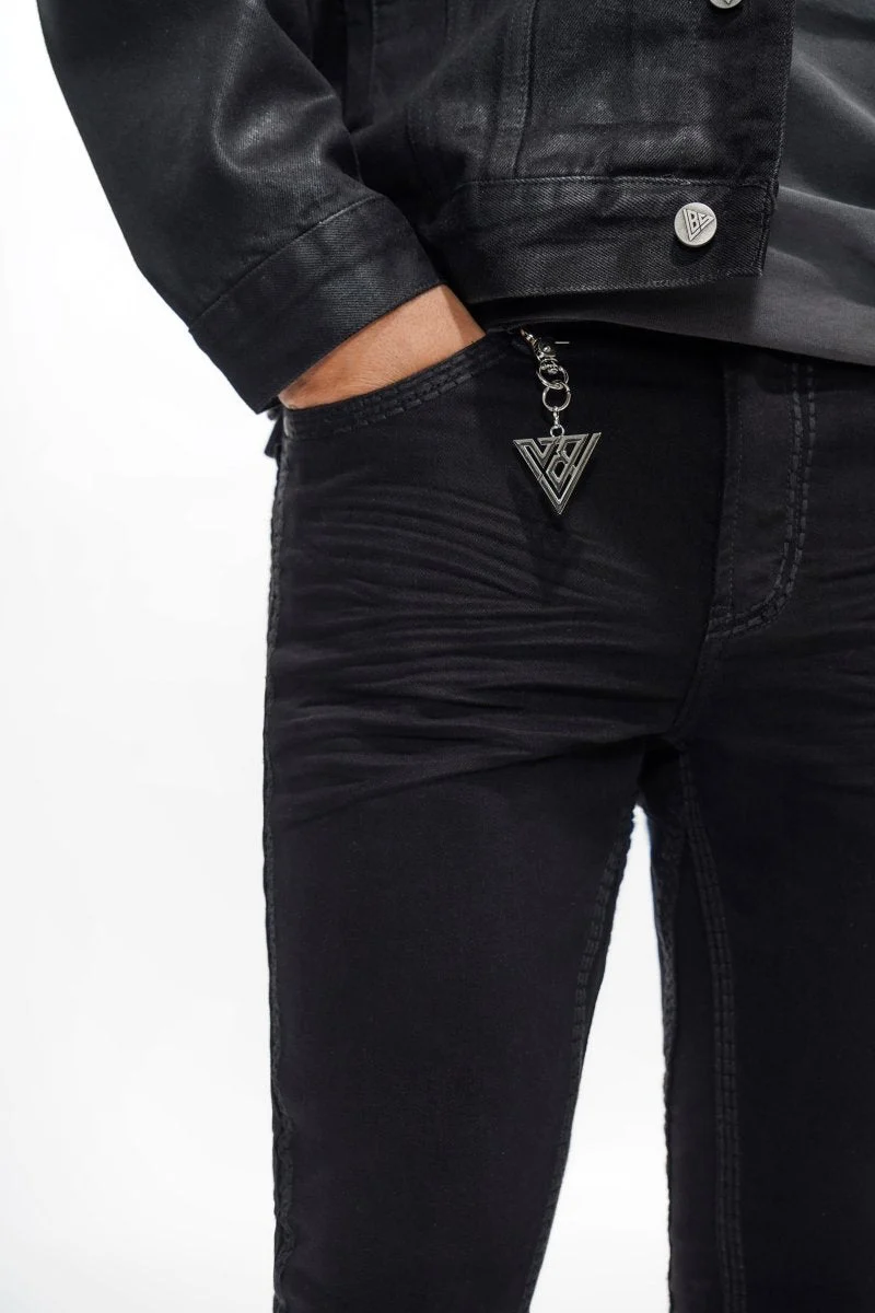 Valabasas Cody Stacked Men's Skinny Jeans Jet Black - Image 10