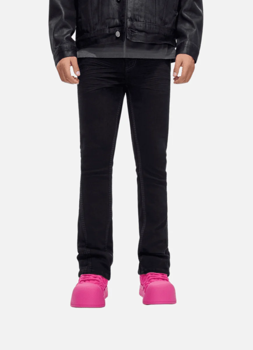 Valabasas Cody Stacked Men's Skinny Jeans Jet Black - Image 3
