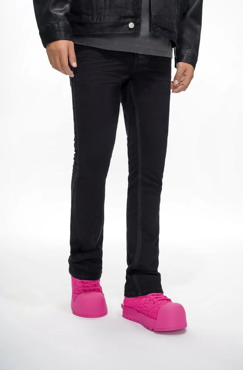 Valabasas Cody Stacked Men's Skinny Jeans Jet Black - Image 4