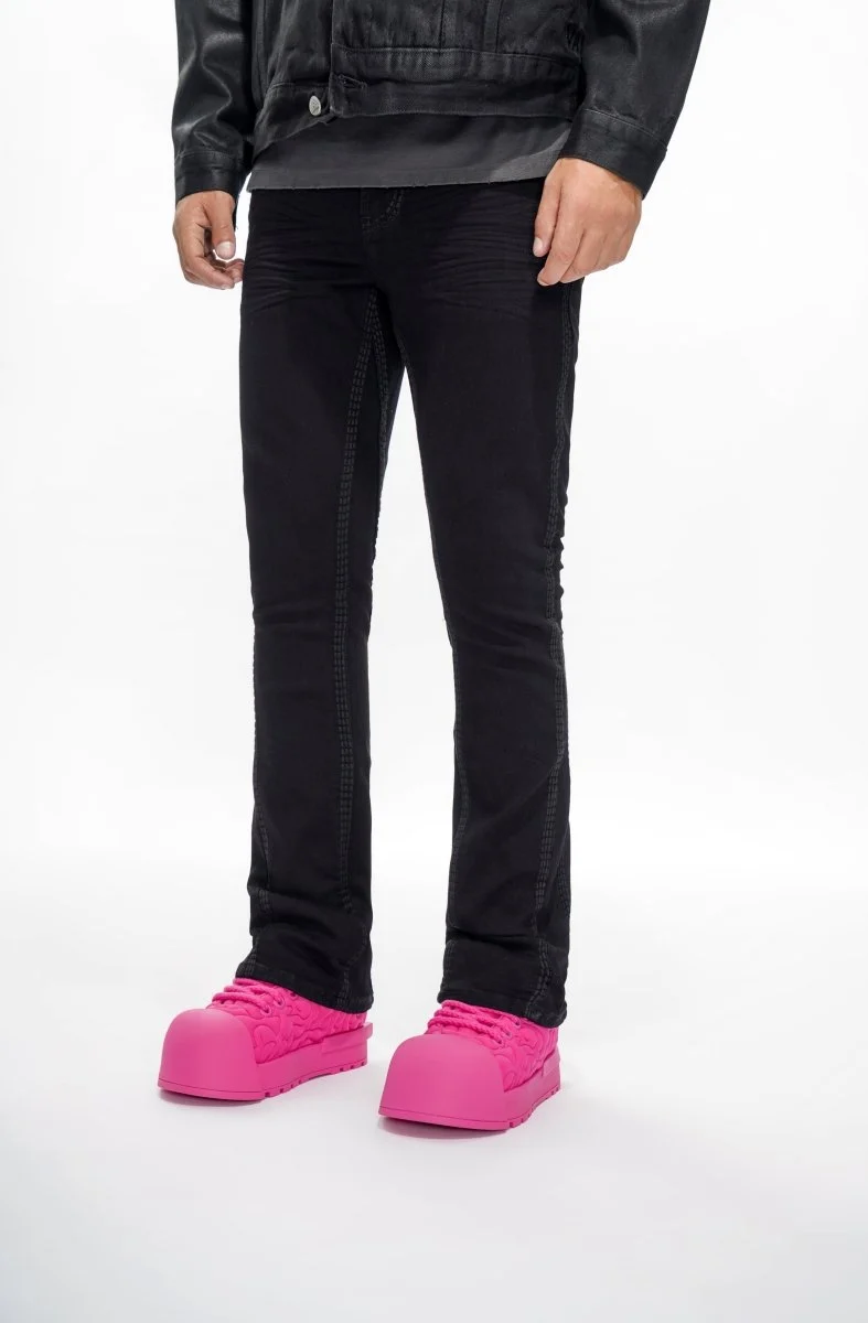 Valabasas Cody Stacked Men's Skinny Jeans Jet Black - Image 5