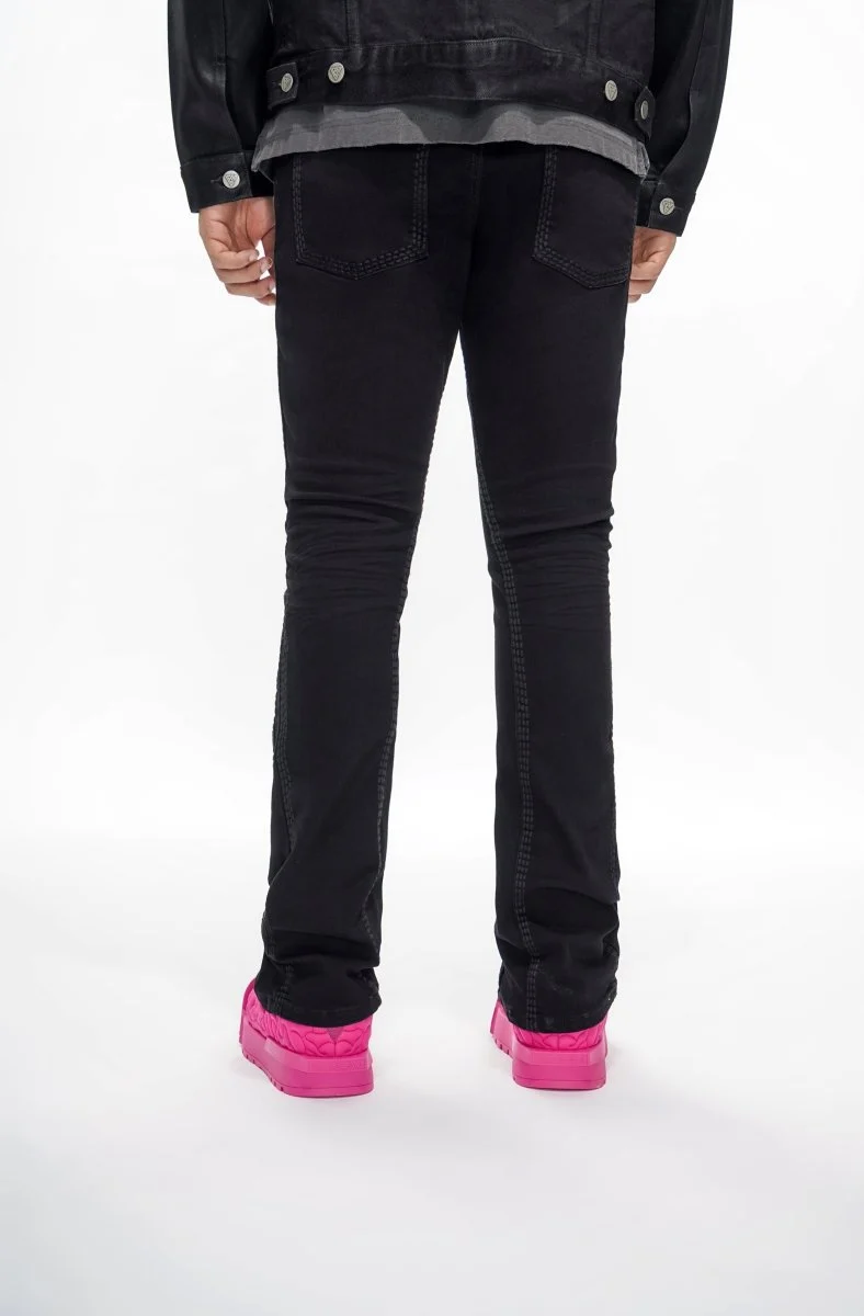 Valabasas Cody Stacked Men's Skinny Jeans Jet Black - Image 7