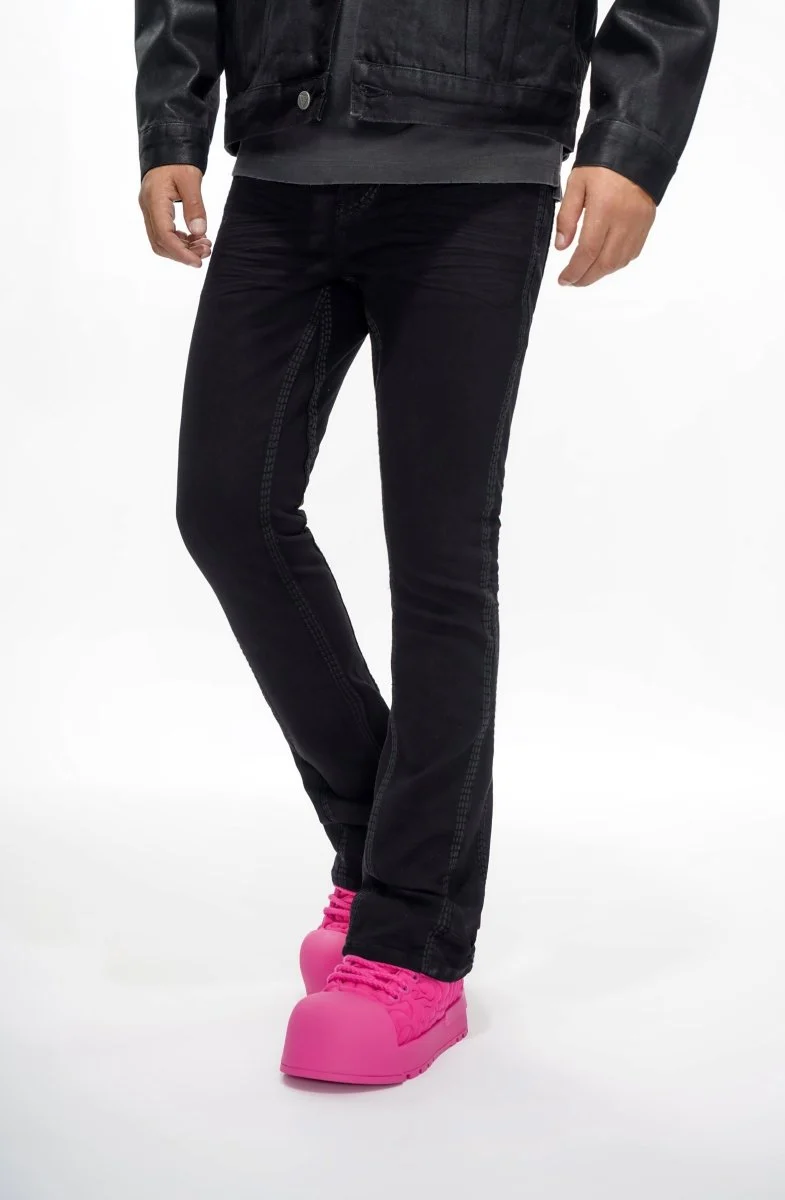 Valabasas Cody Stacked Men's Skinny Jeans Jet Black - Image 8