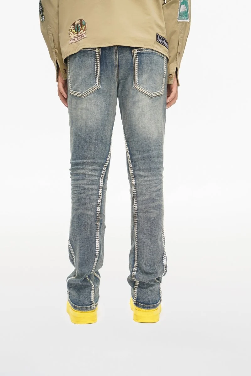 Valabasas Cody Stacked Men's Skinny Jeans - Light Wash - Image 6
