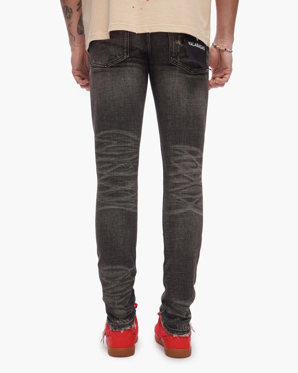 Valabasas Collage Skinny Jeans - Distressed Grey Vintage Wash - Image 6