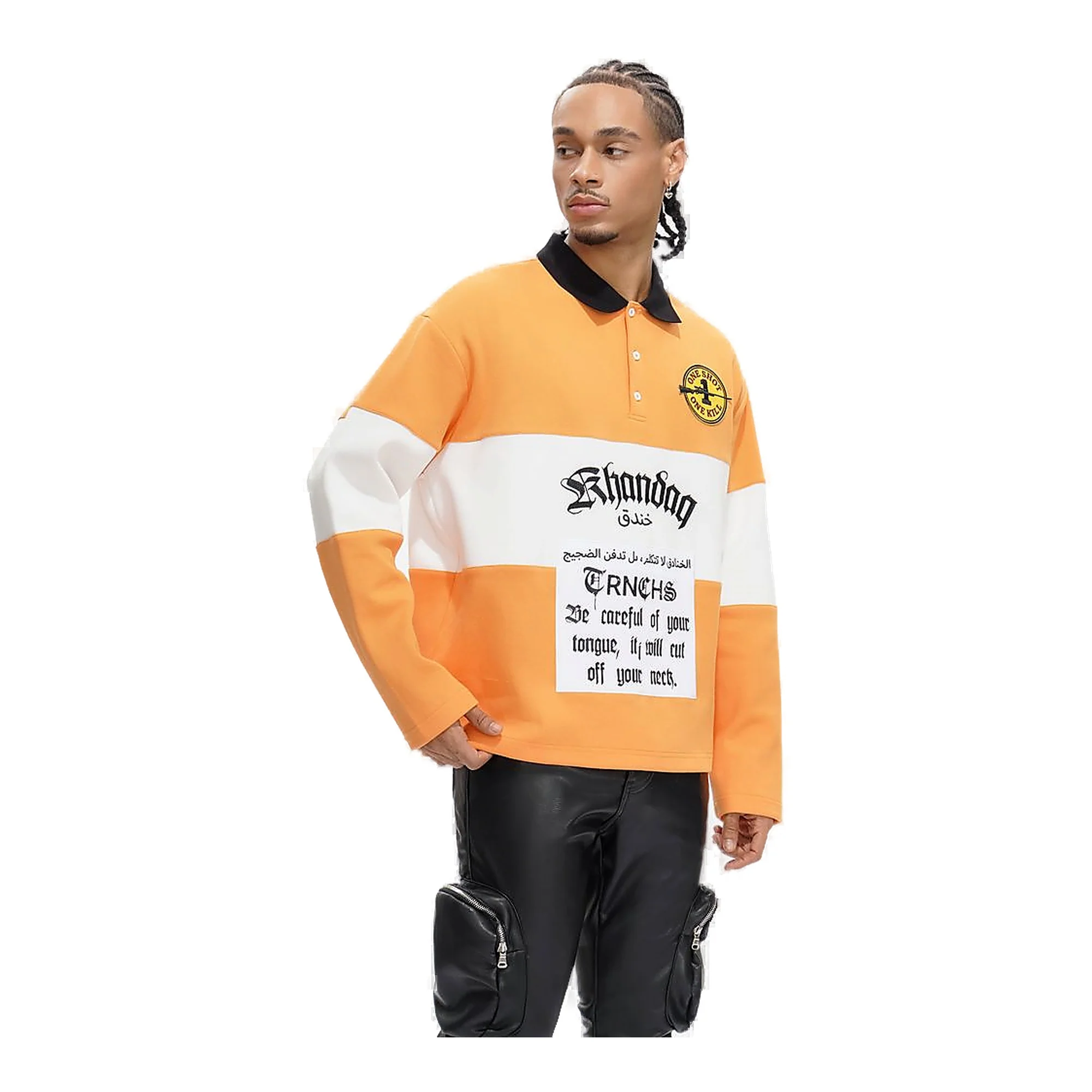 Trnchs Graphic Polo-Shirt - Heavyweight Orange