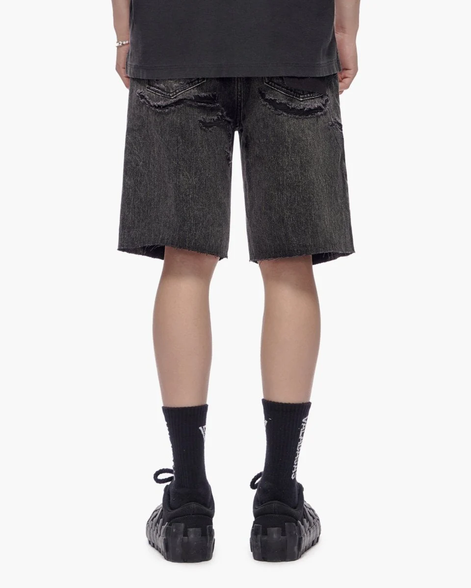 Valabasas Compass Shorts - Distressed Denim - Image 7