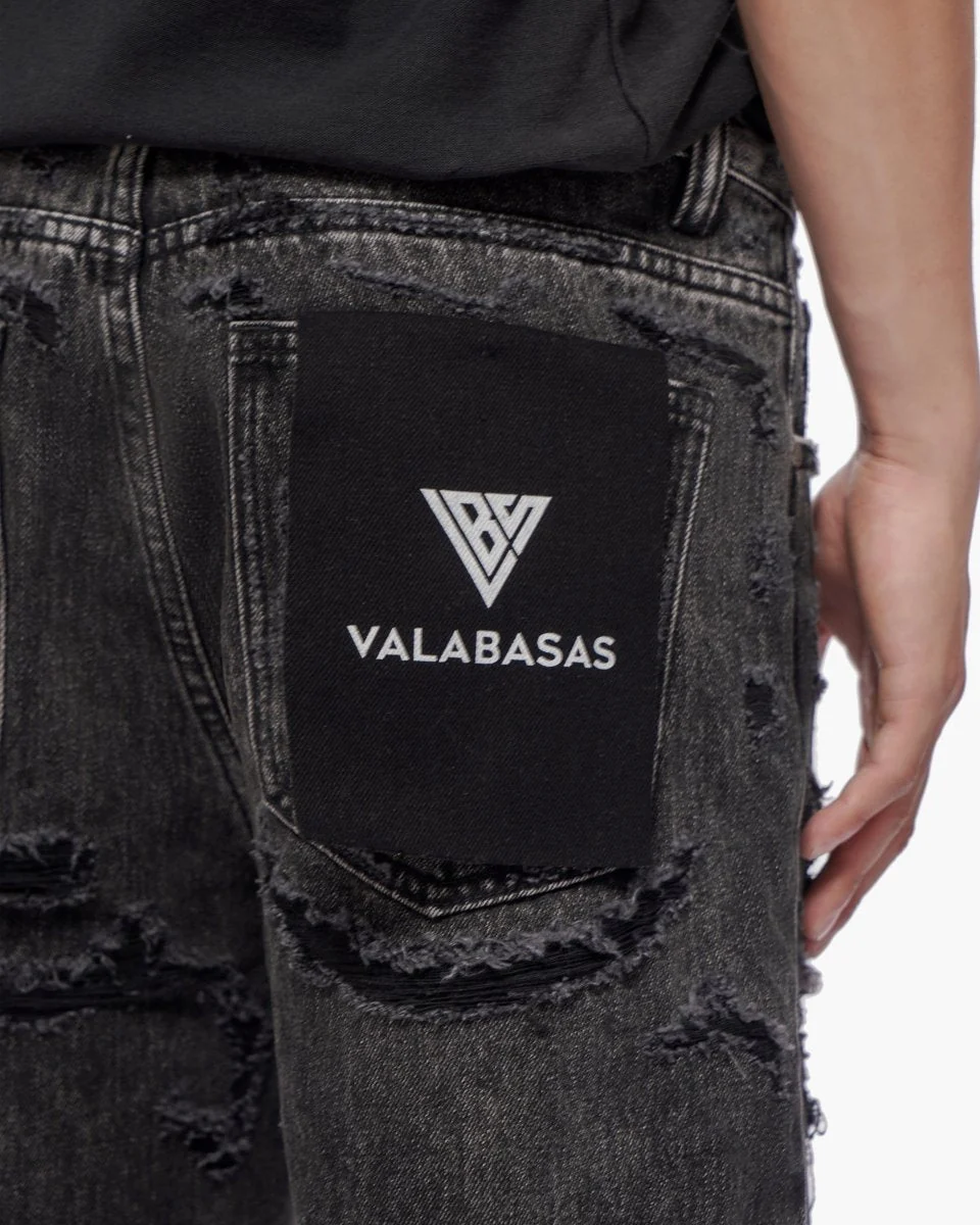 Valabasas Compass Shorts - Distressed Denim - Image 9