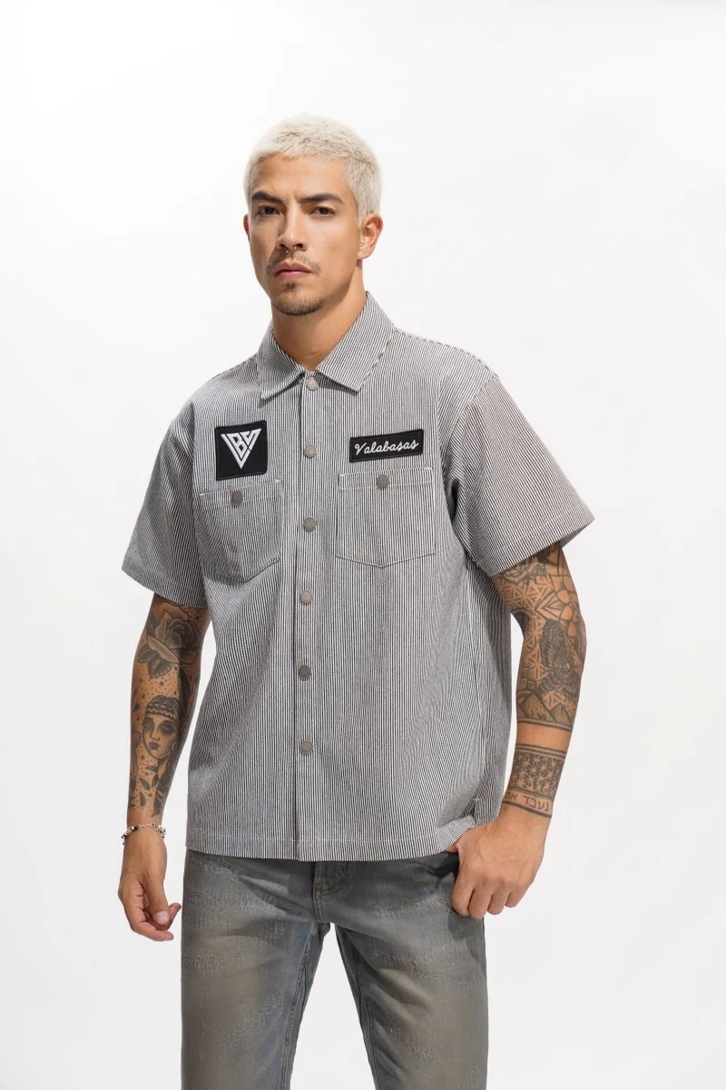 Valabasas Stripe Shirt - Dual Pocket Black - Image 7