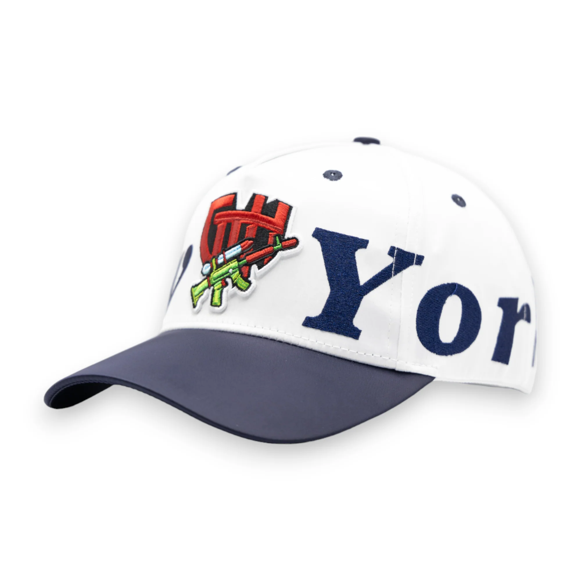 GTH Embroidered Cap White Navy - Image 2