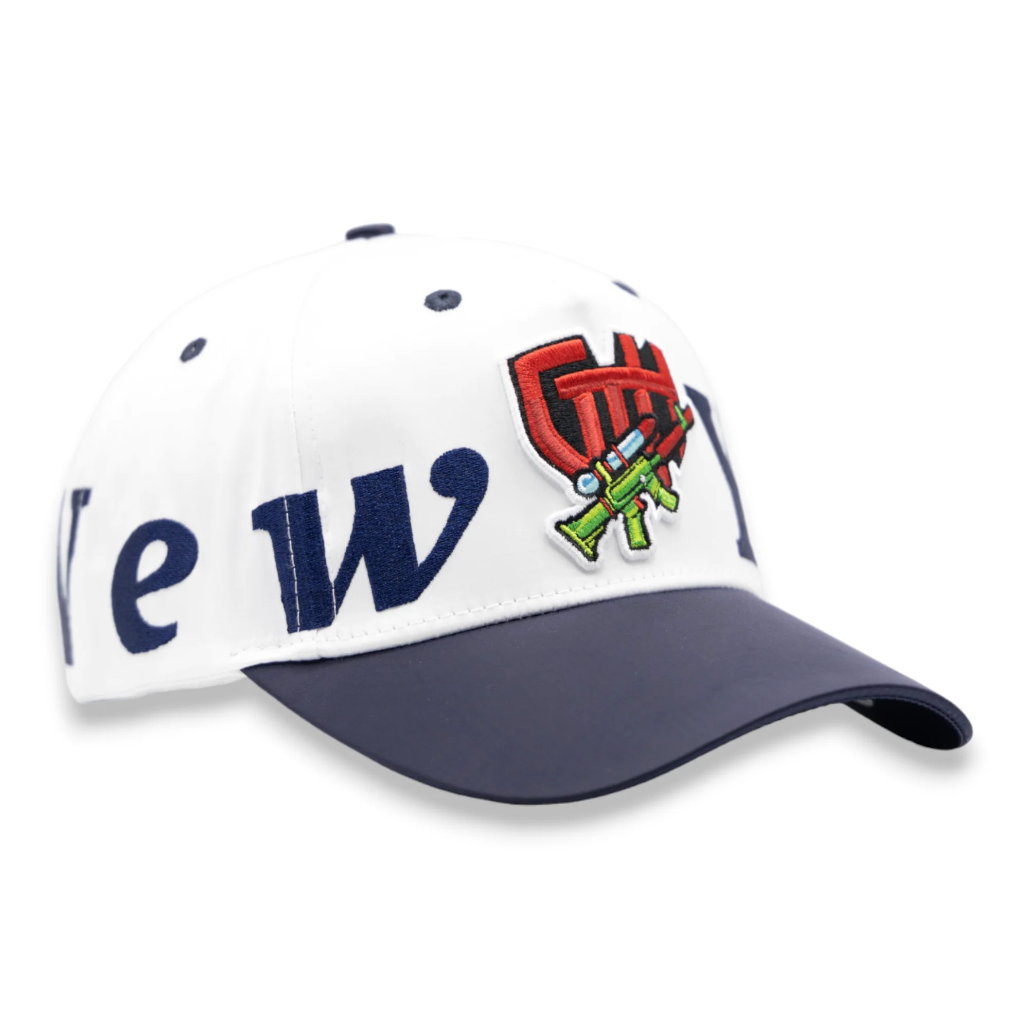 GTH Embroidered Cap White Navy - Image 4