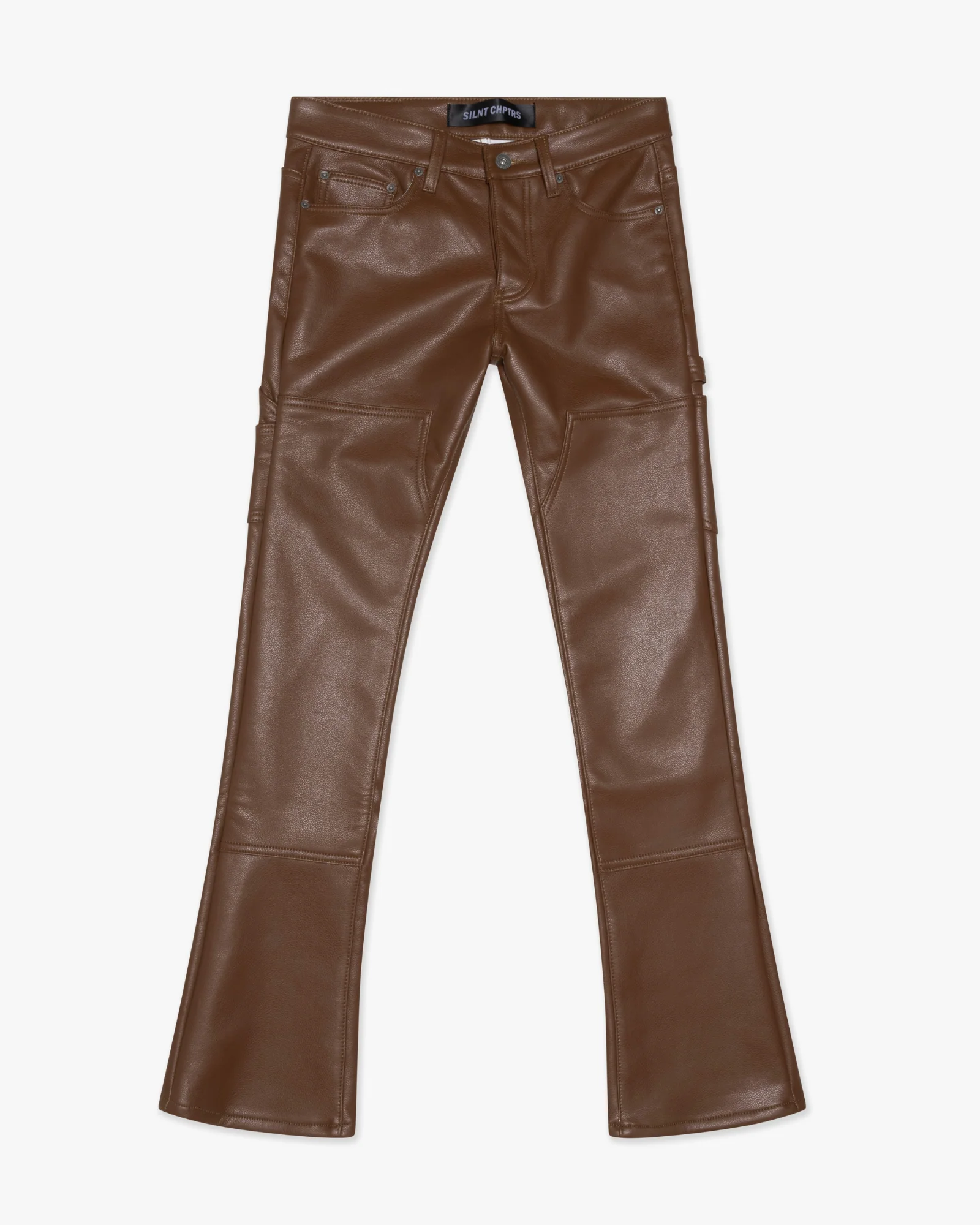 Silnt Chptrs Cuero Jeans - Stacked Brown Leather - Image 3