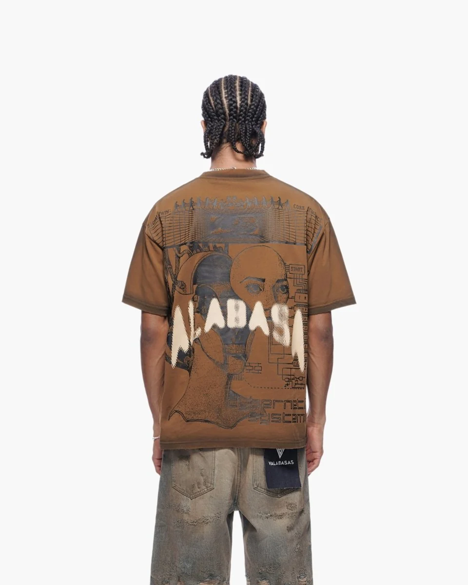 Valabasas Cyber Tee - Heavyweight Brown - Image 11