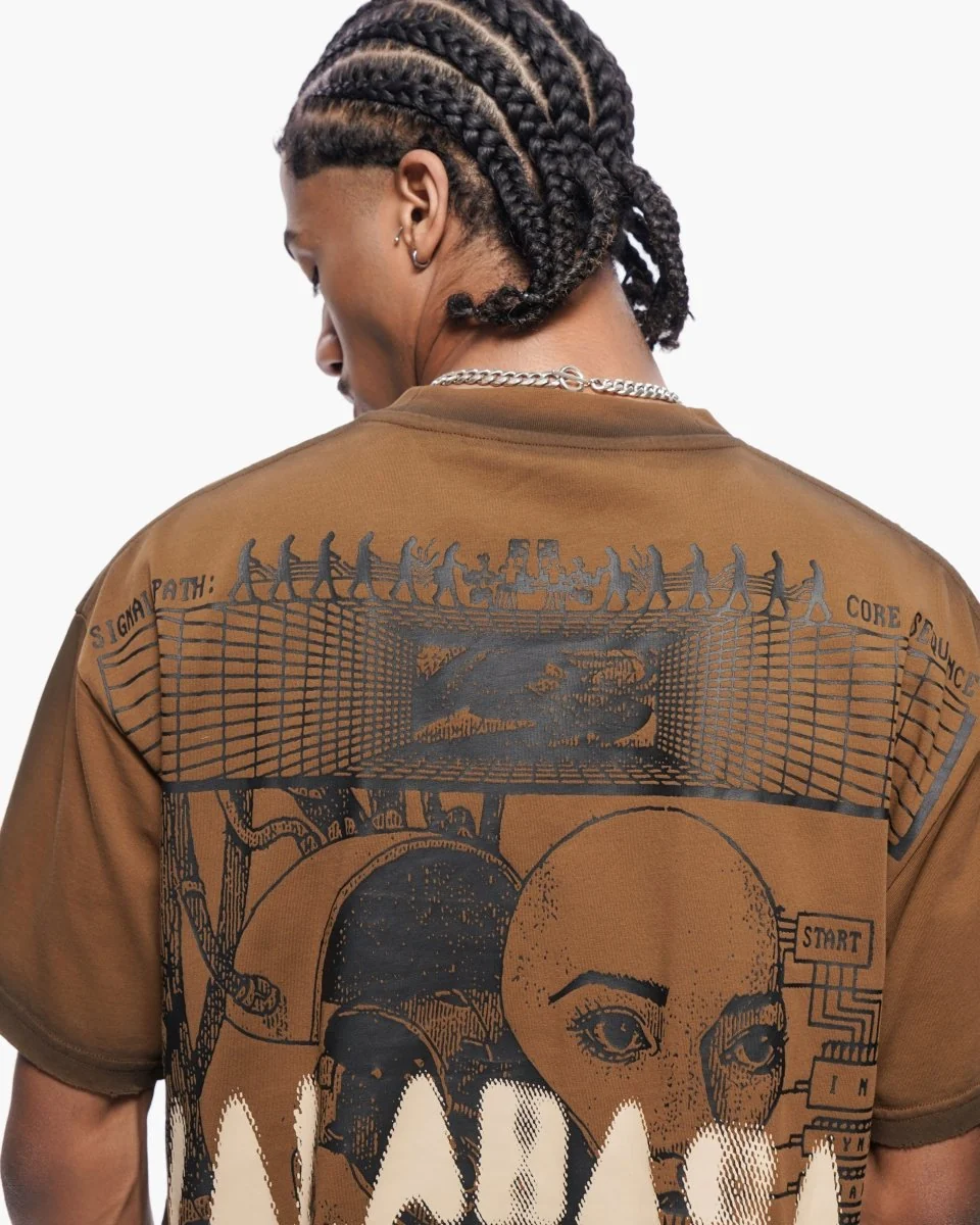 Valabasas Cyber Tee - Heavyweight Brown - Image 3