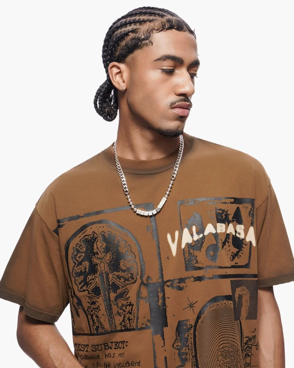 Valabasas Cyber Tee - Heavyweight Brown - Image 5