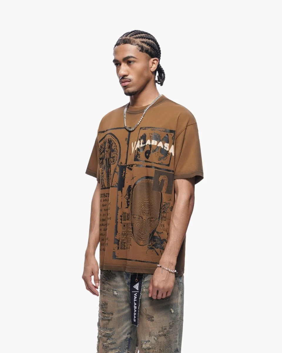 Valabasas Cyber Tee - Heavyweight Brown - Image 6