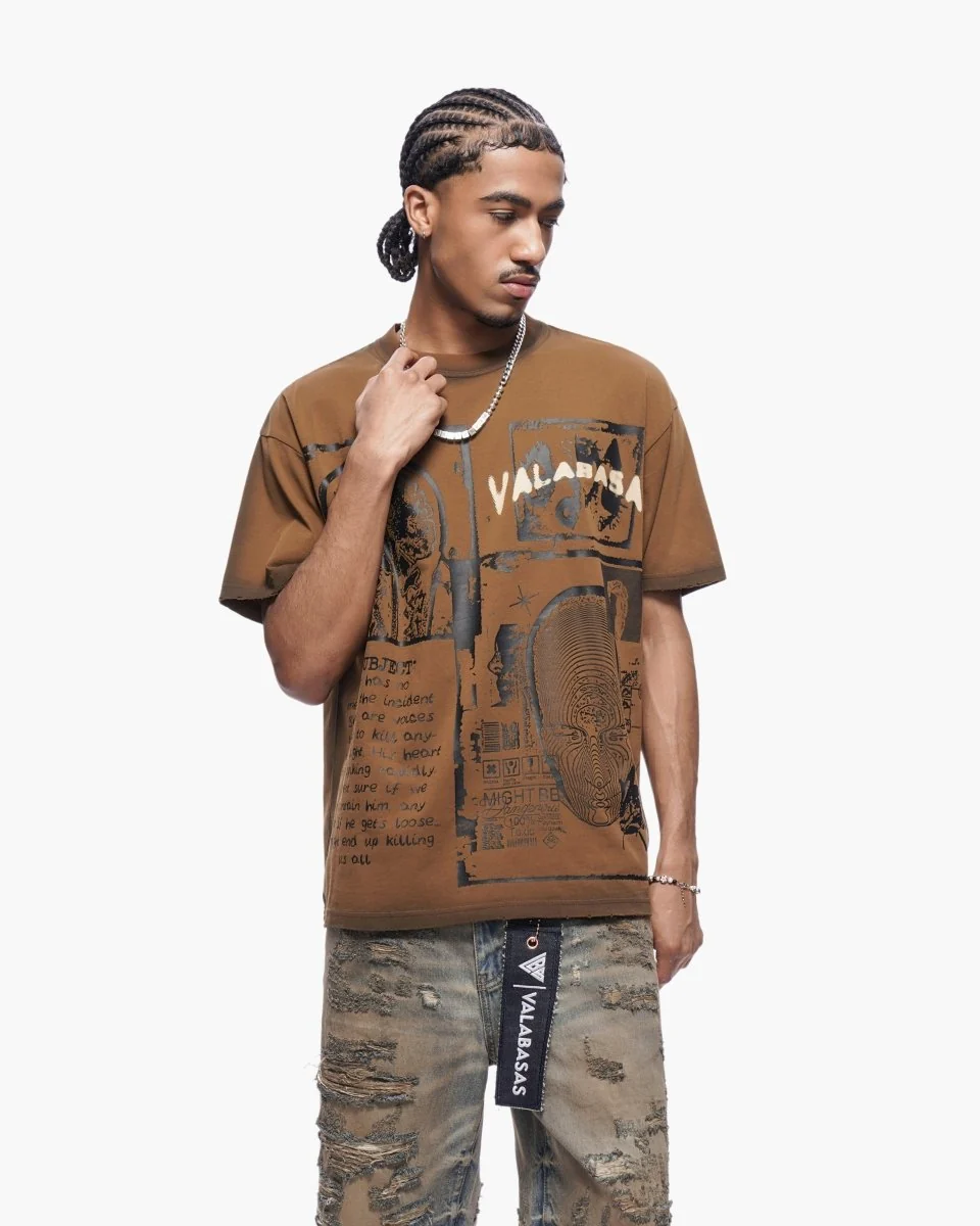 Valabasas Cyber Tee - Heavyweight Brown - Image 7