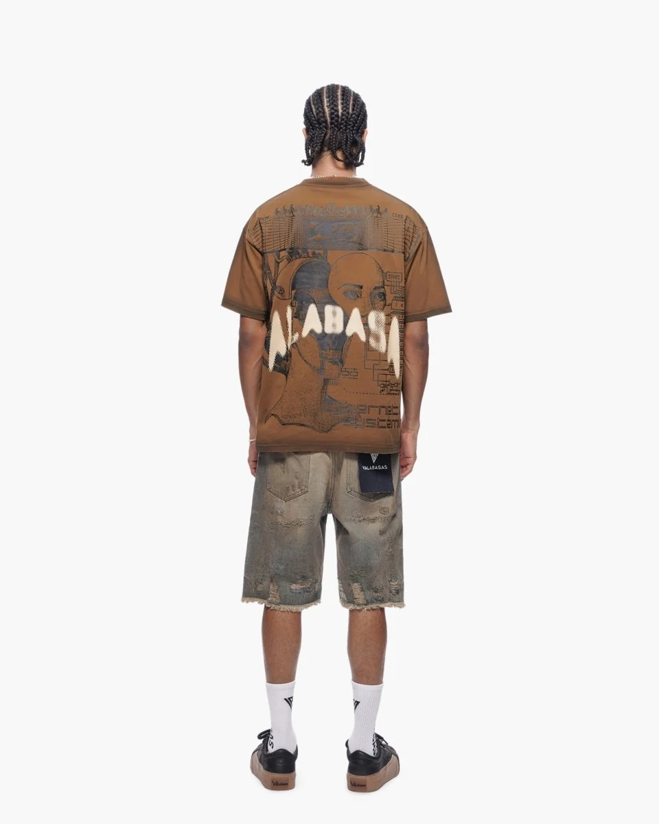 Valabasas Cyber Tee - Heavyweight Brown - Image 9
