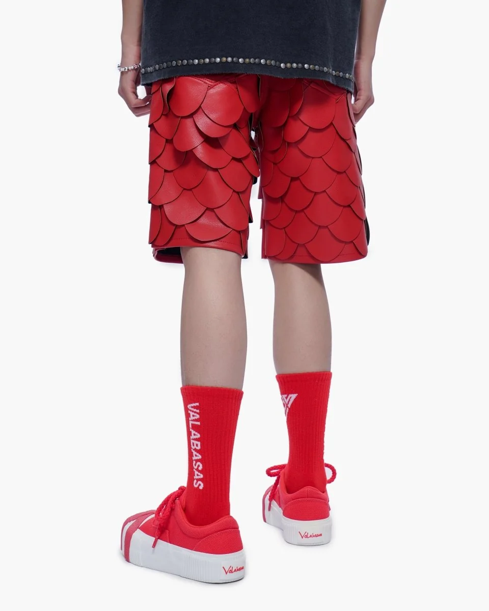 Valabasas Scales Shorts - Layered Panels Red - Image 8