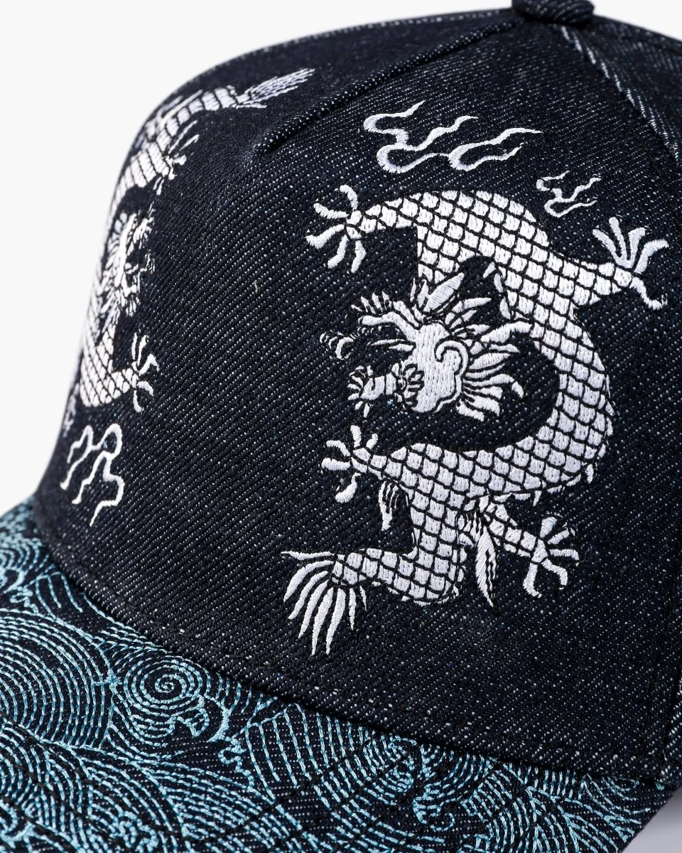 Valabasas Drako Hat - Embroidered Indigo - Image 6
