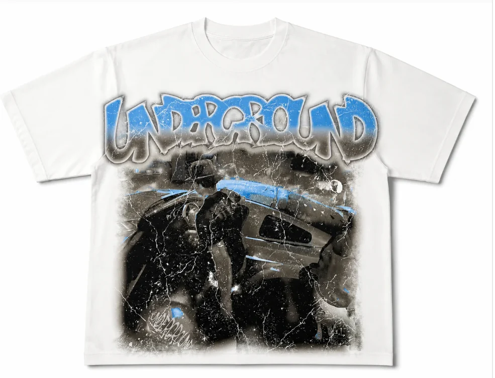 Under Ground Graffiti T-Shirt - Graphic White - Image 2