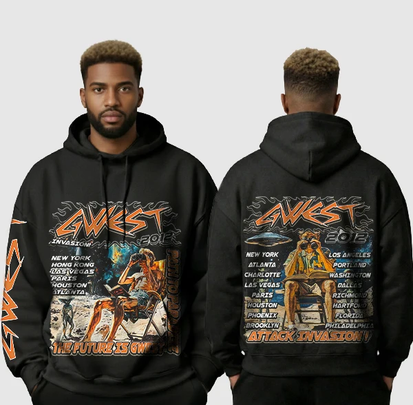 G-West Offworld Wanderer Hoodie Black Orange - Image 3