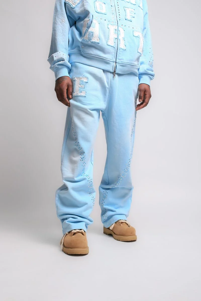Elements Of Art Cluster Men's Sweatpants Ltblue - Image 3