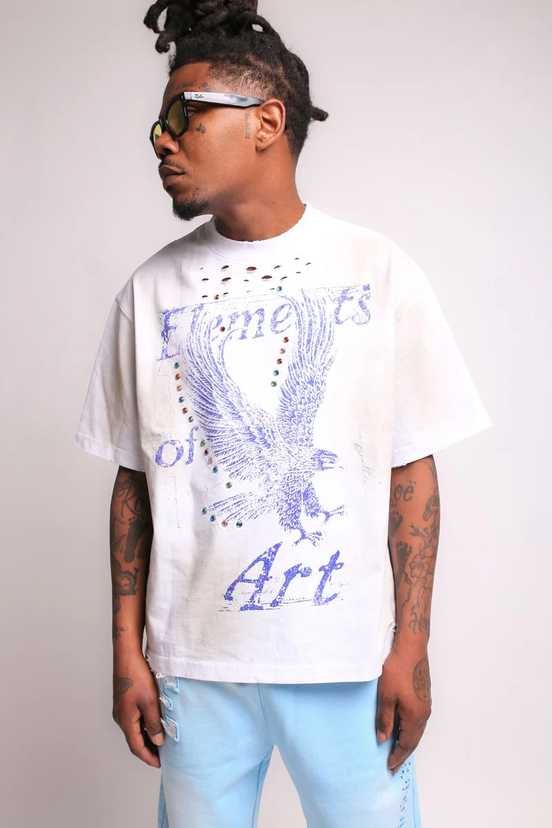 Elements Of Art Flight Tee Men's T-Shirt White - Image 3