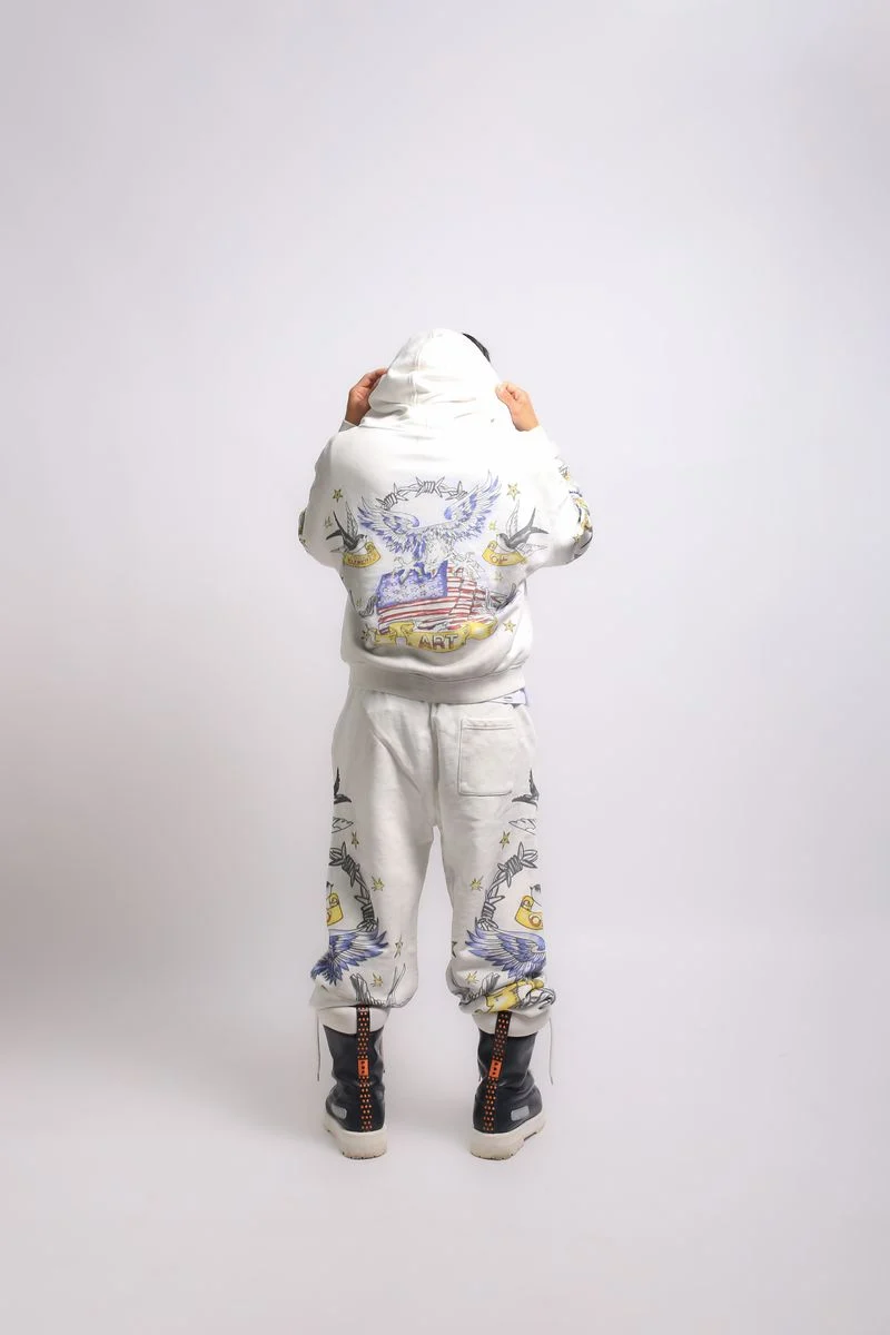 Elements Of Art Americana Hoodie White - Image 6