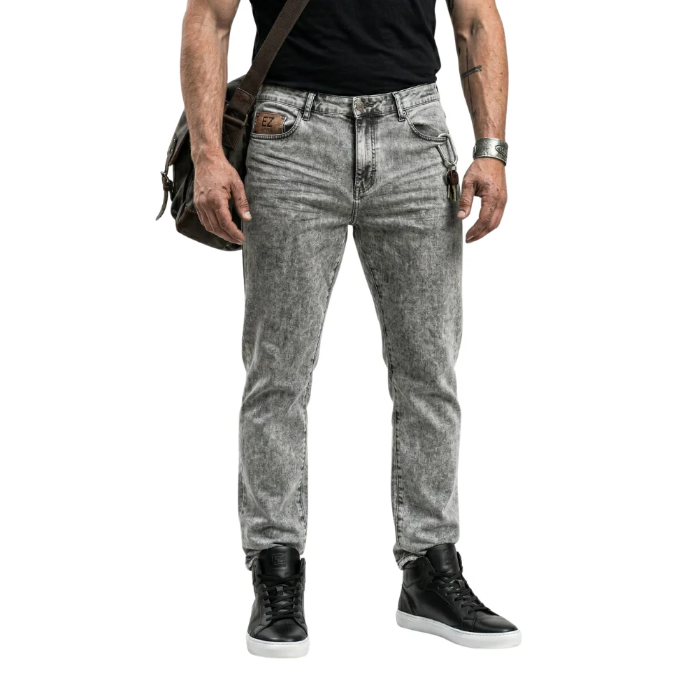 Ez-Wear Big Men's Jeans - Wash Light Grey