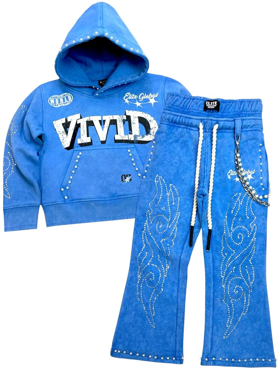 Elite Premium Kids Jogger Pants Blue - Image 6