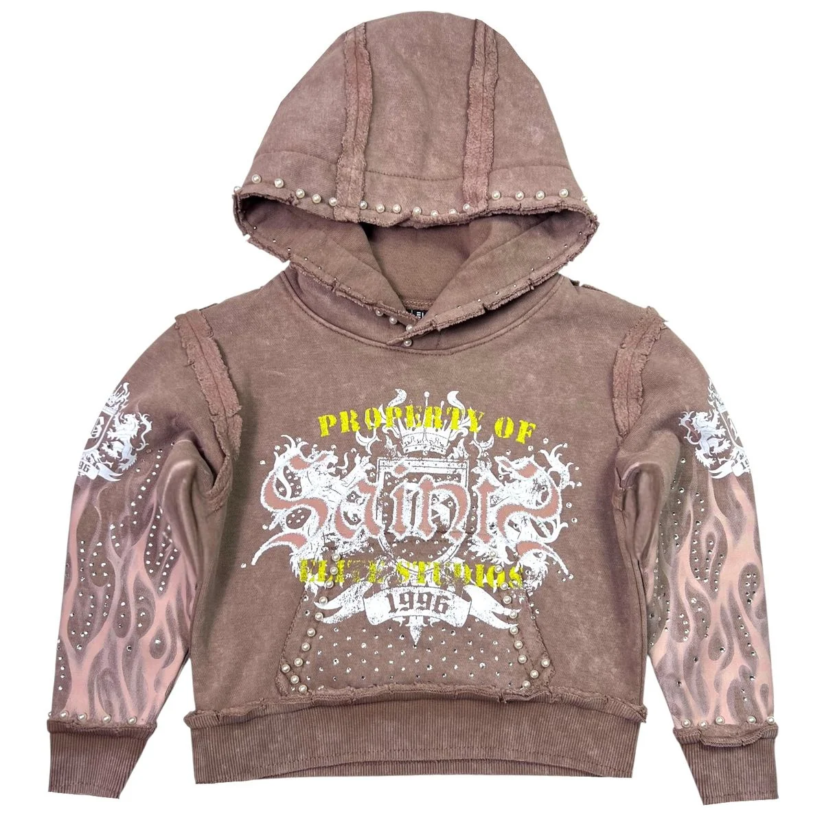 Elite Premium Youth Saints Hoodie Taupe - Image 2