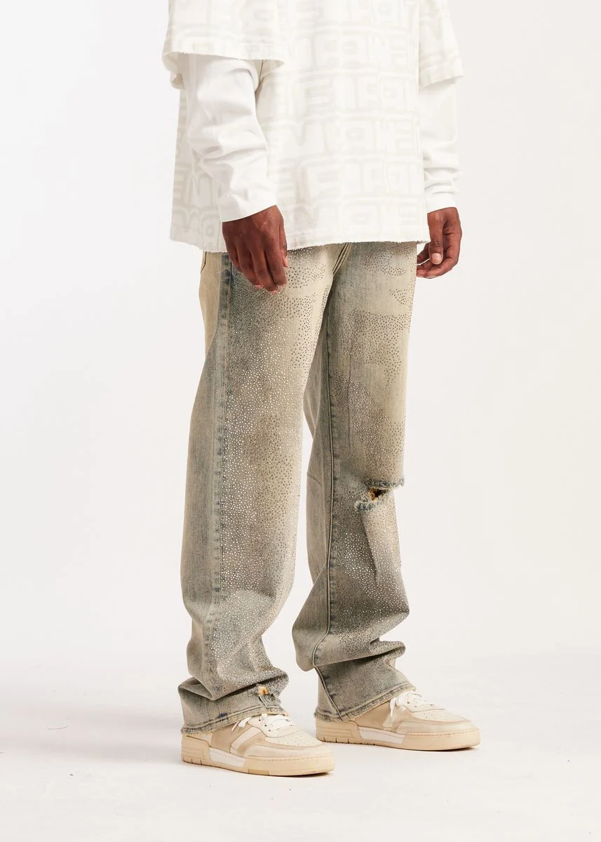 Embellish Whisker Jeans - Distressed Lgtwash - Image 3
