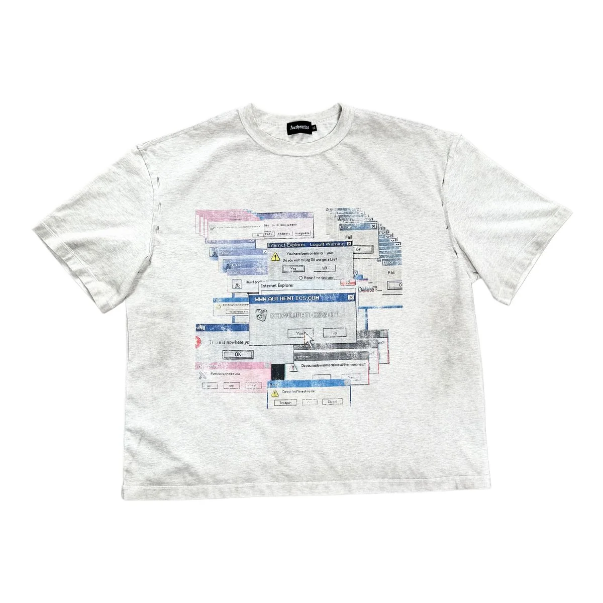 Authentics Error Screen Tee - Gray