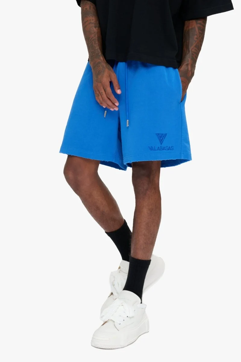 Valabasas Vintage Shorts - Washed Finish Electric Blue - Image 7