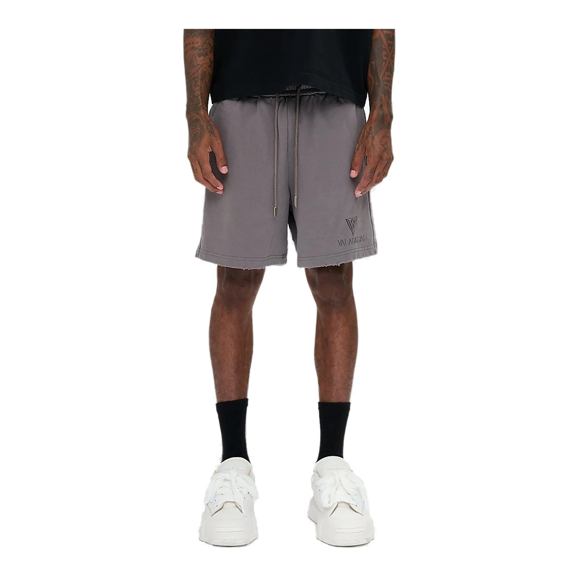 Valabasas Raw Hem Shorts - Relaxed Fit Graphite