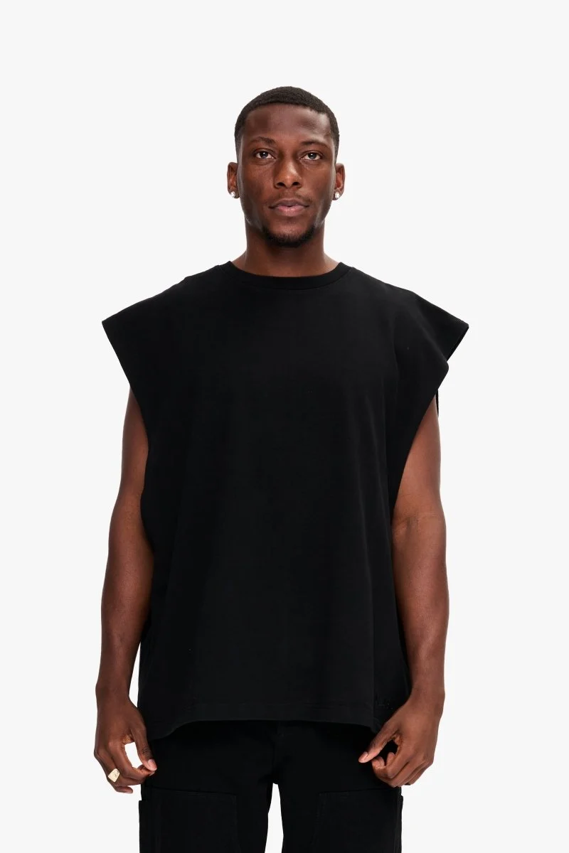 Valabasas Essential Sleeveless Tee Tank Top Black - Image 2