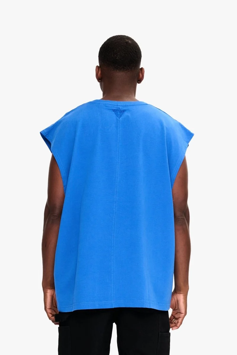 Valabasas Essential Sleeveless Tee Electric Blue - Image 5