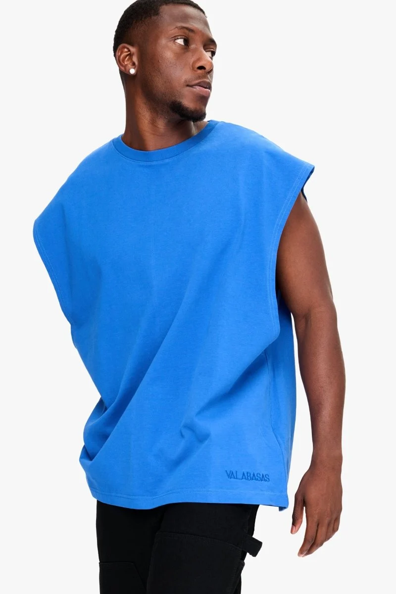 Valabasas Essential Sleeveless Tee Electric Blue - Image 7