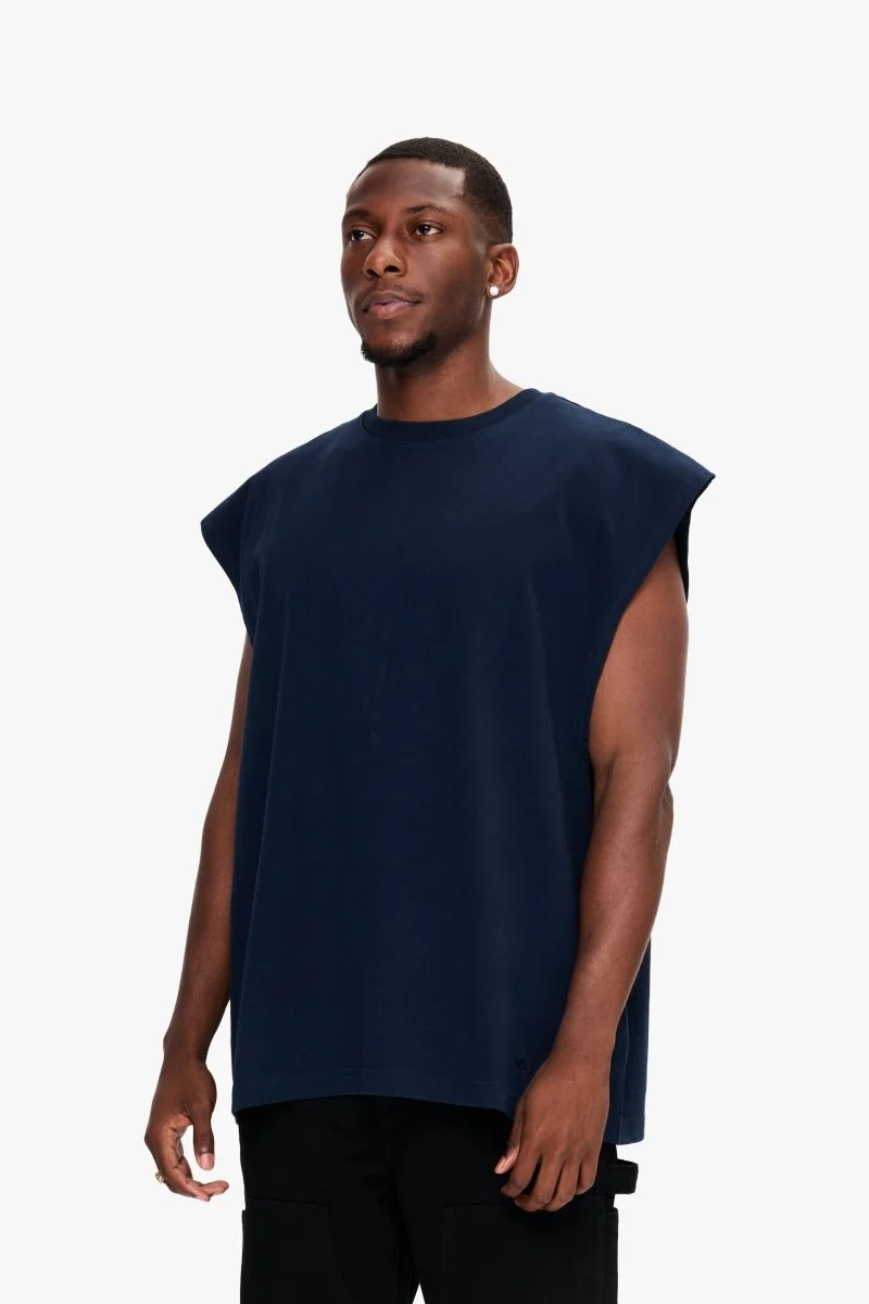 Valabasas Essential Sleeveless Tee Navy - Image 3