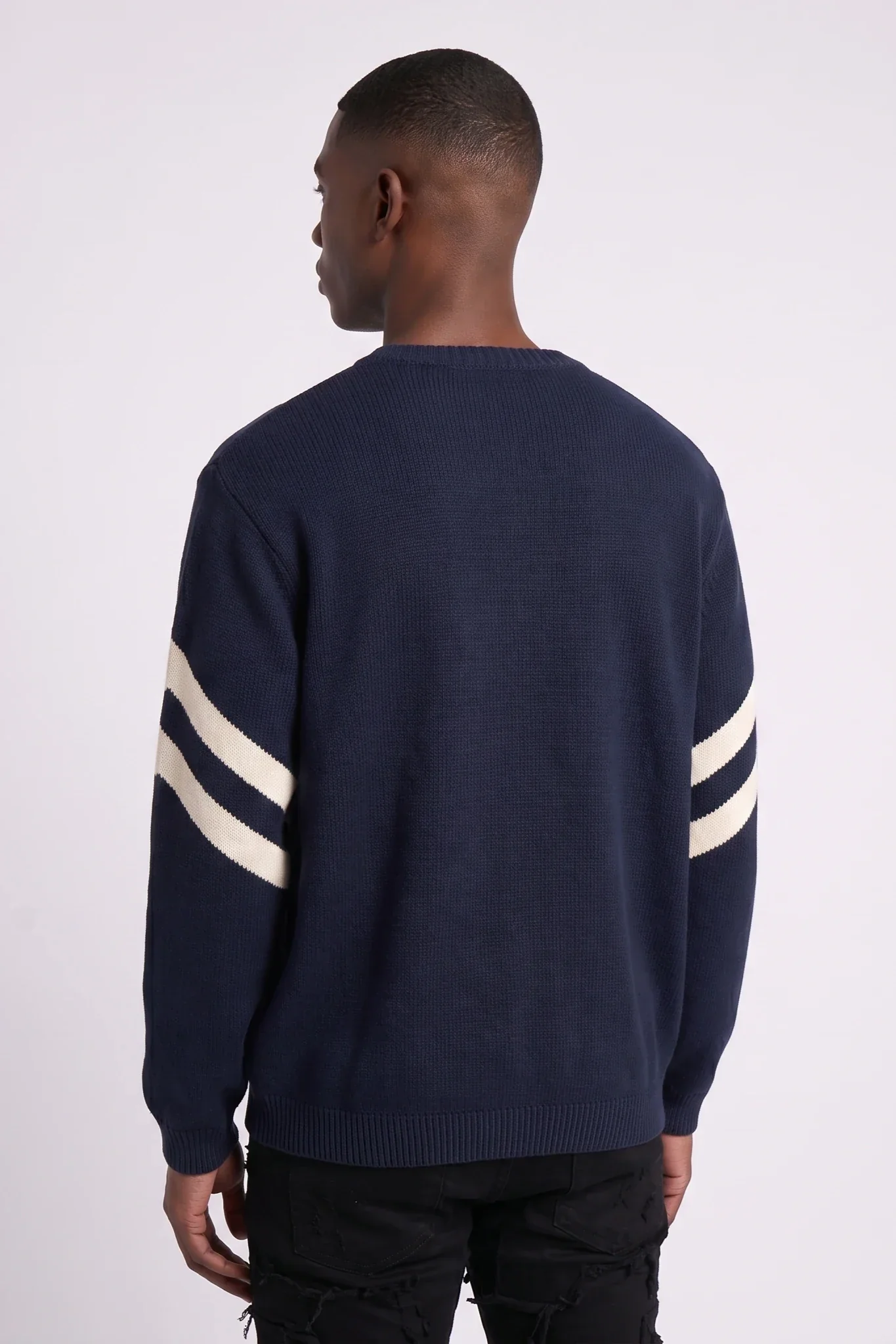 6Th Nbrhd Euro Men's Sweater Navy - Image 4