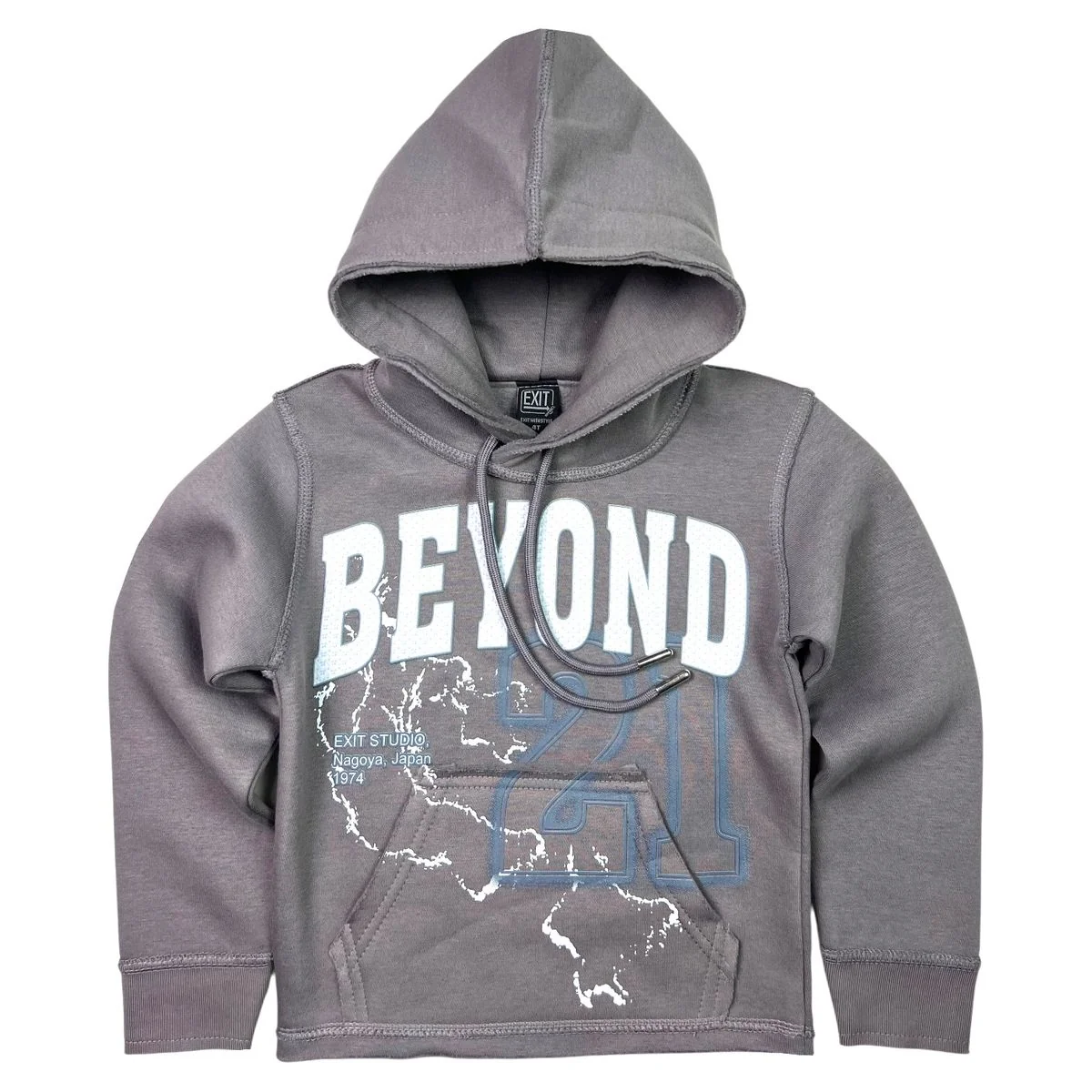 Exit Beyond Fleece Youth Hoodie Grey - Image 2