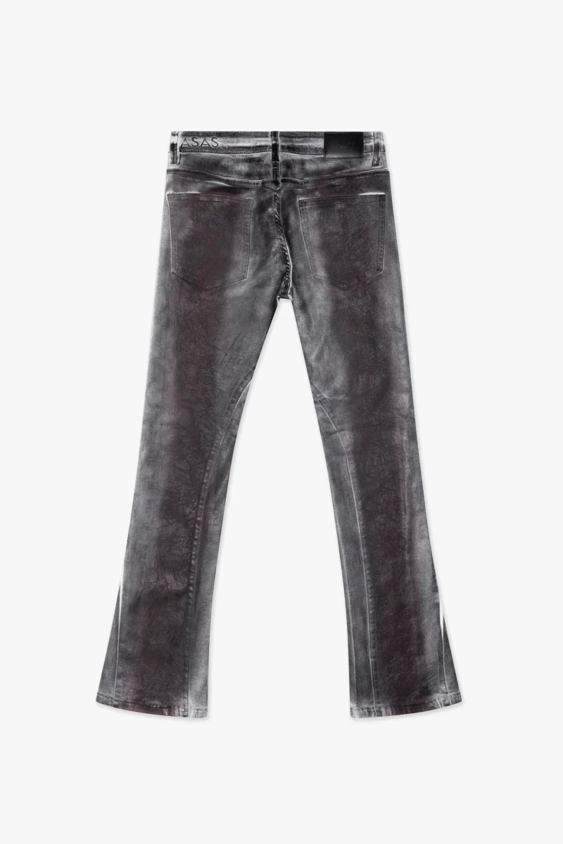 Valabasas Fax Dirty Waxed Stacked Denim Jeans - Image 4