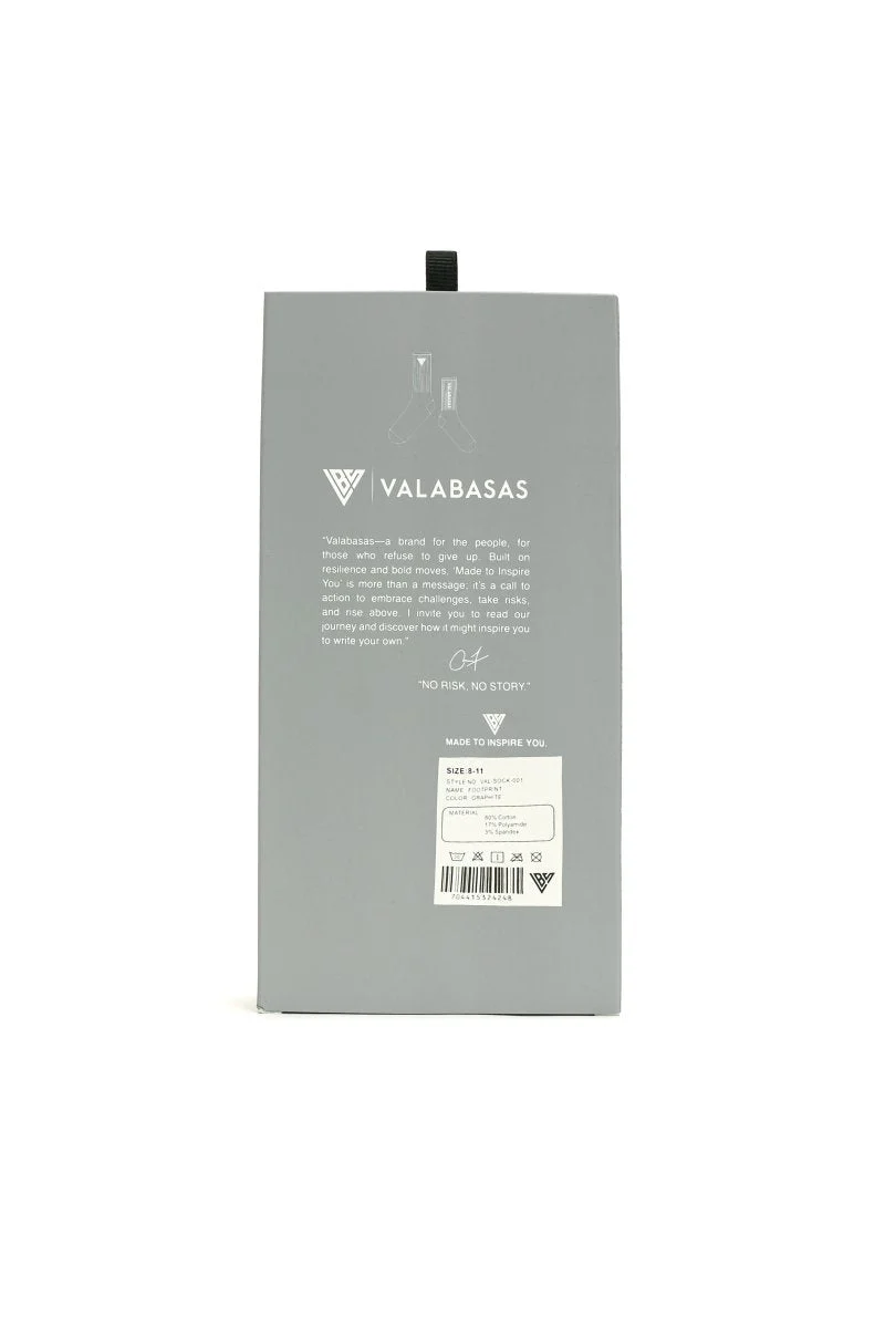 Valabasas Footprint Graphite Socks - Image 6
